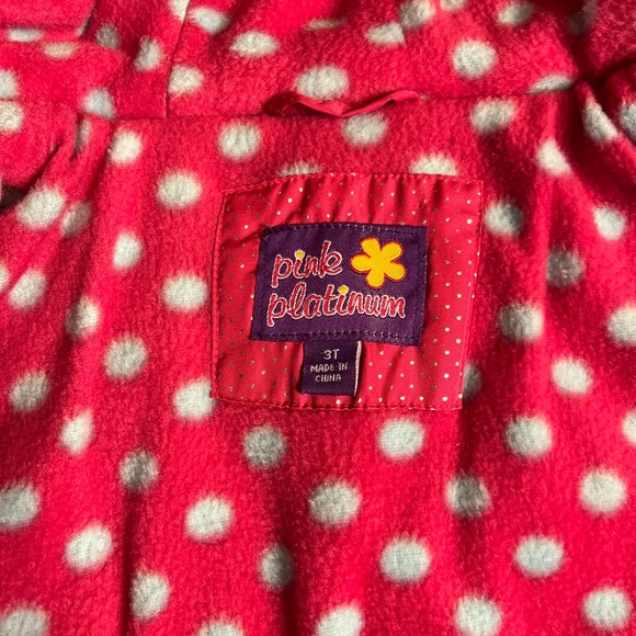 3T kids puffer pink jacket coat Pink Platinum rain snow play - Picture 9 of 9